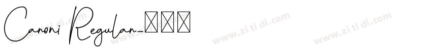 Caroni Regular字体转换
